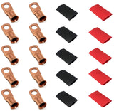 2 Gauge Cable Lugs with Heat Shrink Tubing Kit