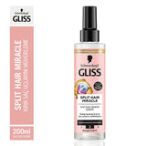 Gliss Split Hair Miracle Hair Repair Serum - 200ml, Nourishes & Repairs Damaged Hair with Ionic Complex & Grape Seed Oil