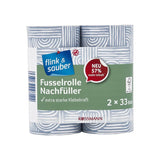Flink Sauber Sticky Lint Roller Refills 33 Sheets 2-Pack