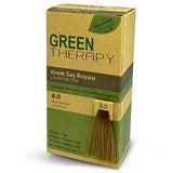 Green Therapy Ammonia-Free Hair Dye - Nourishing Argan Oil Hair Color for Damaged Hair, 8.0 Light Ash Blonde