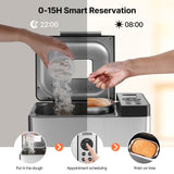 2LB 19-in-1 Bread Maker Automatic Compact Dough Machine Nonstick 3 Crust Colors