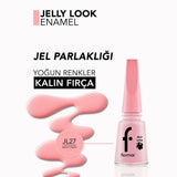 Flormar Jelly Look High-Shine Gel Effect Nail Polish JL27 Milky Pinky