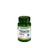 Nature's Bounty Flush Free Niacin 500 mg Dietary Supplement for Cardiovascular Health - 50 Capsules