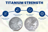 2026 1 Ounce OZ 999 Fine Solid USA American Liberty Eagle Coin Titanium Precious Metal Ingot Ti Element Chemistry Proof Mint Coin