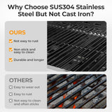 3 & 4-Burner Propane Gas Grills with Side Burners, for Outdoor Cooking, BBQ, Patio, Camping