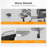 3 & 4-Burner Propane Gas Grills with Side Burners, for Outdoor Cooking, BBQ, Patio, Camping