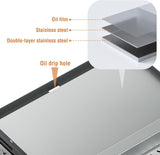 3 Burners Portable Propane Griddle，25 inch Stainless Steel Gas Grill，24,000 BTU Table Top Grill TG0130C
