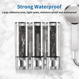 3-Chamber Shower Dispenser - Wall Mounted, No Leakage, No Drill