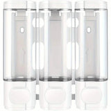 3-Chamber Shower Dispenser - Wall Mounted, No Leakage, No Drill