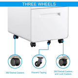 3 Drawer Rolling File Cabinet