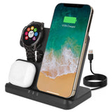 3-in-1 Fast Wireless Charger for Qi-enable Phones, Earphones and Watches