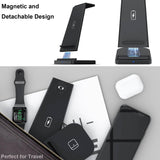 3-in-1 Foldable Fast Wireless Charging Stand