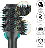 3-in-1 Ionic Straightening Hot Air Brush with Anti-Scald Feature