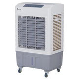 3 in 1 Portable Evaporative Cooler,Indoor,Outdoor,2647CFM Personal Air Cooler with remote control ,10.57 Gal Large Water Tank & Scroll Casters, 4 Ice Packs,White and gray