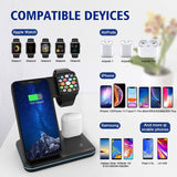 3-in-1 Qi-Certified 15W Fast Charging Station