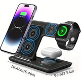 3-in-1 Wireless Charger Qi Fast 15W Charging Stand Pad