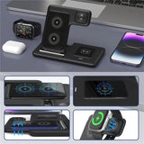 3-in-1 Wireless Charger Qi Fast 15W Charging Stand Pad