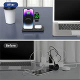 3-in-1 Wireless Charger Qi Fast 15W Charging Stand Pad