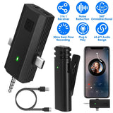 3-in-1 Wireless Clip On Microphone Omnidirectional Noise Reduction Plug