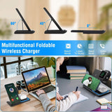 3-in-1 Wireless Fast Charging Station Dock Foldable