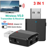 3-in-1 Wireless V5.0 USB Audio Transmitter Receiver