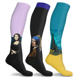 3 or 6-Pairs: DCF Famous Art Paintings Compression Socks