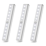 3-Pack: 10-LED Motion Sensor Stick on Light Bars