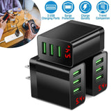 3-Pack: 3-Port USB Hub Charger Wall Power Charging Plug Adapter