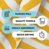 3-Pack: 30" x 60" Ultra-Soft 100% Cotton Striped Pool Cabana Hotel Beach Towels