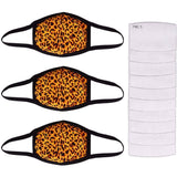 3-Pack: Adult Cotton Reusable Face Masks with 10 Filters