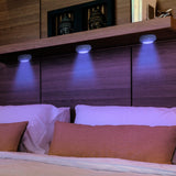 3-Pack: Bright Basics Color Changing Wireless LED Puck Lights w/ Remote Control