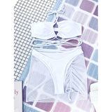 3-Pack: Criss Cross Halter Bikini Swimsuit & Beach Skirt