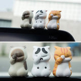 3-Pack: Cute Cat Figurines Miniature Cartoon Animal Decor