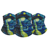 3-Pack: Famous Painting Neck Gaiter Bandana Multifunctional Scarves
