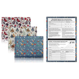 3-Pack: Faux Leather Holiday Themed CDC Vaccination Card Holder