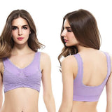 3-Pack: Floral Lace-Paneled Modesty Bras