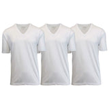3-Pack: Galaxy By Harvic Men's Egyptian Cotton V-Neck Undershirt