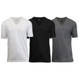 3-Pack: Galaxy By Harvic Men's Egyptian Cotton V-Neck Undershirt