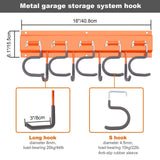 Garden Tool Organizer Wall Mounted Hanger Hooks Home Garage Set