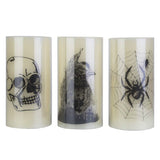 3-Pack: Halloween Battery Operated Flameless Candle Lamp with Timer Setting