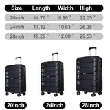 3-Pack: Lightweight Suitcases with TSA Lock
