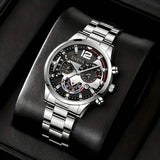 3-Pack: Luxury Men's Quartz Watch Set with Precision Time Scale