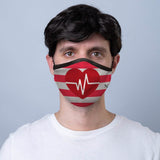 3-Pack: Medical Prints Nurse Inspired Double Layer Reusable Face Mask With Adjustable Loop