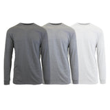3-Pack: Men's Crew Neck Long Sleeve Classic Tee