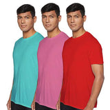 3-Pack: Men's Laviva Active Moisture Wicking Dry Fit Crew Neck Shirts
