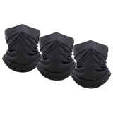 3-Pack: Moisture Wicking Breathable Stretch Gaiter Neck Face Mask