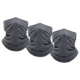 3-Pack: Moisture Wicking Breathable Stretch Gaiter Neck Face Mask