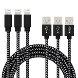 3-Pack: Nylon Braided Cables