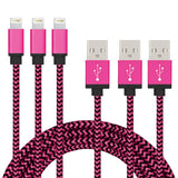 3-Pack: Nylon Braided Cables