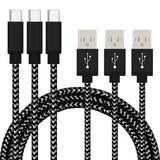 3-Pack: Nylon Braided Cables